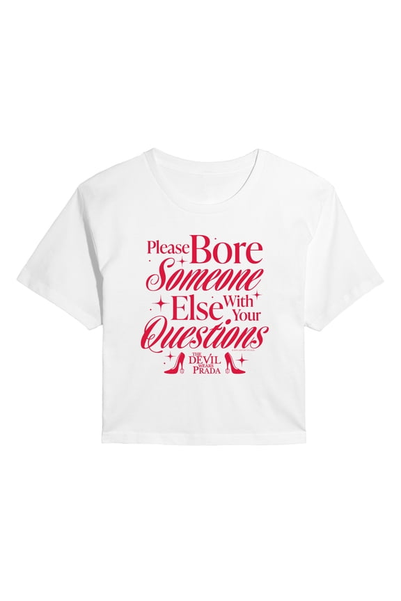 - Please Bore Someone Else - Juniors Cropped Graphic T-Shirt