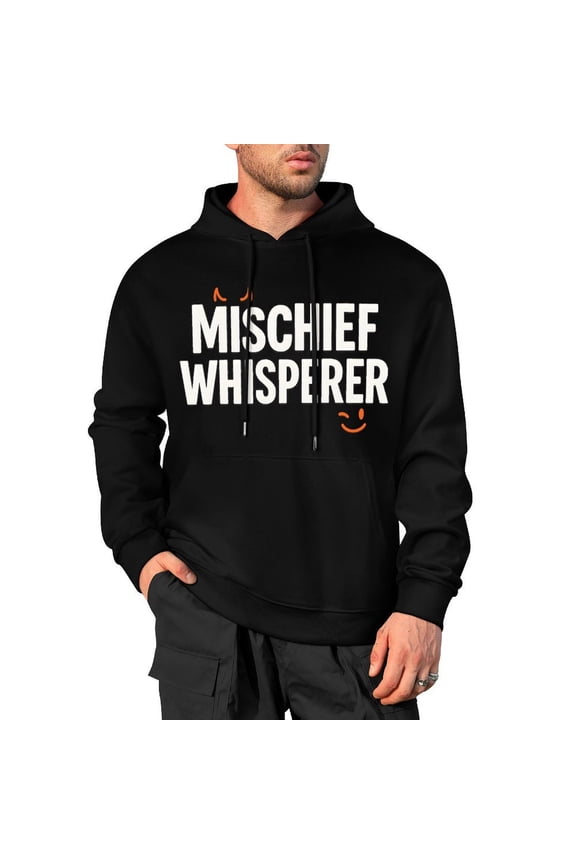 The Devil Whispered In My Ear Men's Pullover Sweatshirt Hoodie, Big & Tall Options Available Medium