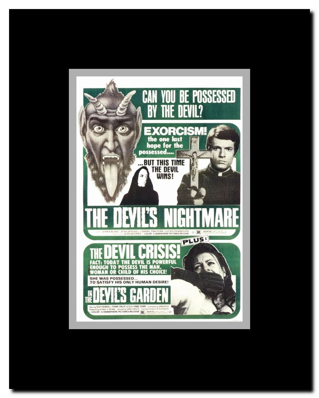 The Devil's Nightmare The Devil's Garden Combo Framed Movie Poster