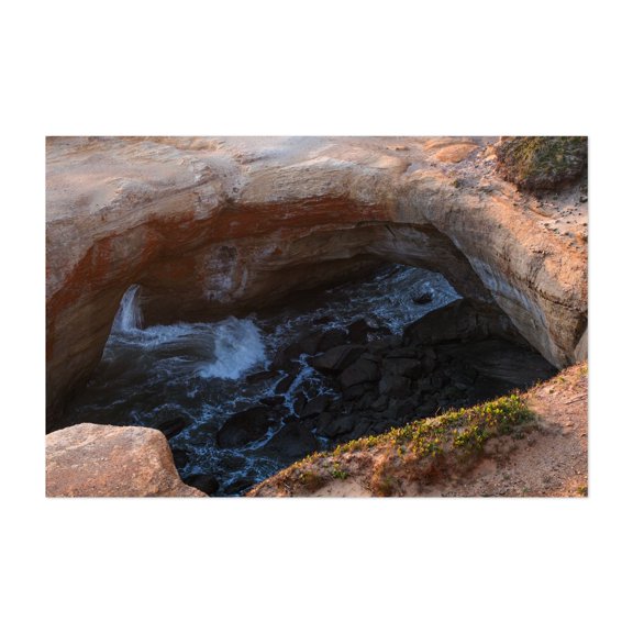 The Devil's Punchbowl - Otter Rock Oregon Photography Coast Ocean Seascape Nature Waves Landscape Scenic Unframed Wall Art Print 8 x 12 inches