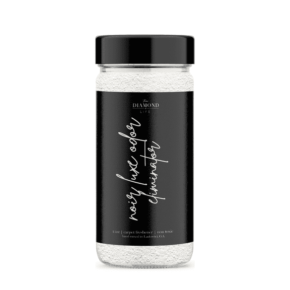 The Diamond Life 'Noir Luxe' Carpet Deodorizer Powder Odor Eliminator, Pet Safe, Long Lasting Fresh Scent, 16 oz