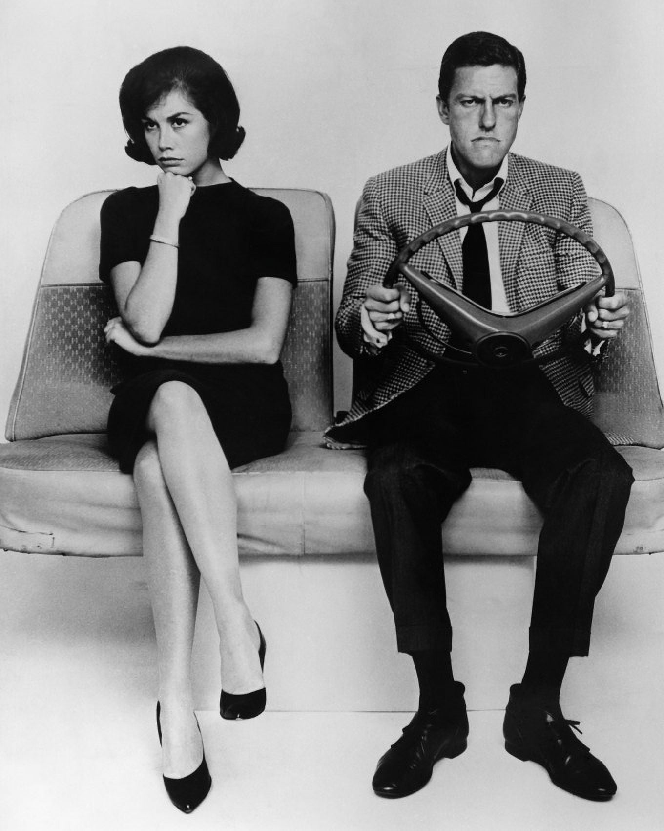 The Dick Van Dyke Show Dick Van Dyke Mary Tyler Moore In Imaginary Car 24x36 Classic Hollywood Poster