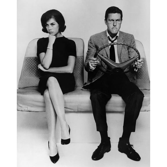 The Dick Van Dyke Show Dick Van Dyke Mary Tyler Moore In Imaginary Car 24x36 Classic Hollywood Poster