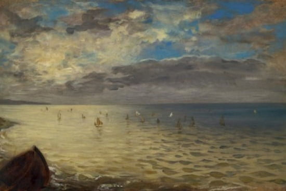 The Dieppe Sea Eugene Delacroix (1798-1863French) Musee du Louvre Paris Canvas Art - Eugene Delacroix (24 x 36)