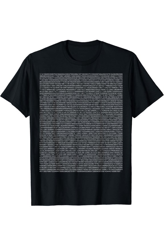 The Digits Of Pi - Math Teacher, Mathematics Number T-Shirt Size S-5XL