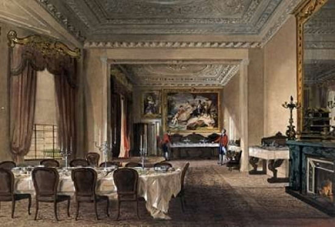 The Dining Room Osborne House Canvas Art - James Roberts (20 x 28)