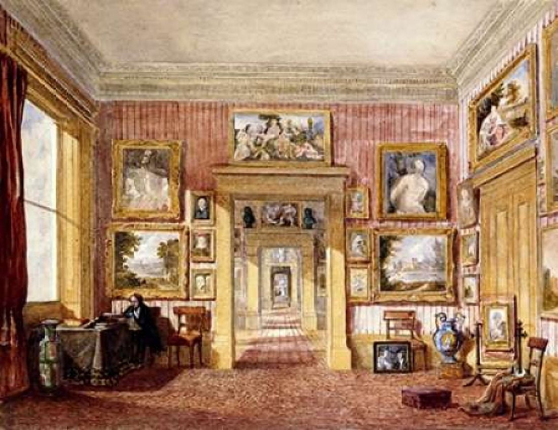 The Dining Room at Thirlestaine House Canvas Art - Harriet Rushout-Bowles (22 x 28)