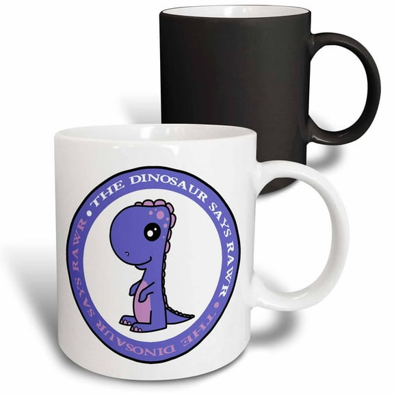 3drose, the Dinosaur Says Rawr, 11oz Magic Transforming Mug