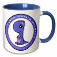 thumbnail image 1 of 3drose, the Dinosaur Says Rawr, 15oz Two-tone Blue Mug, 1 of 6