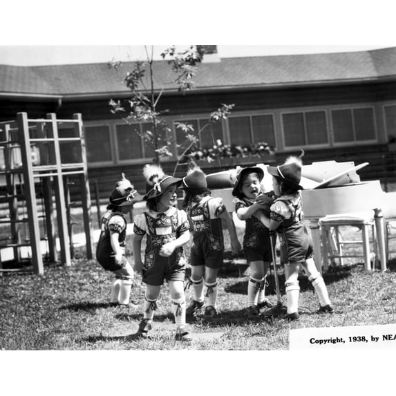 The Dionne quintuplets in lederhosen Photo Print (24 x 30)