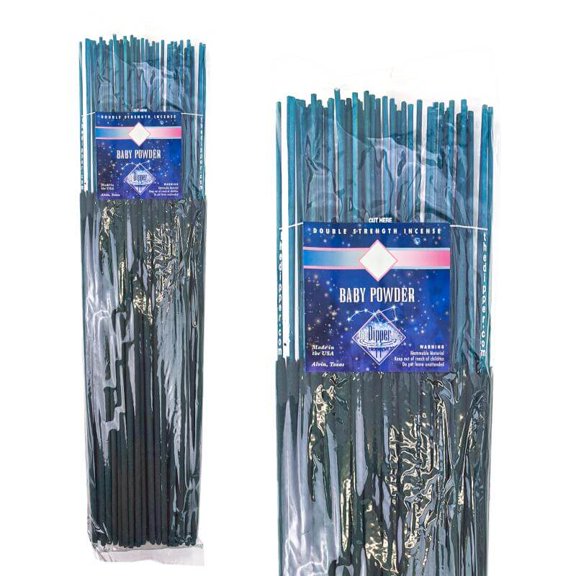 The Dipper 19" Jumbo Incense Sticks 50 Count Pack Double Strength - Baby Powder Scent