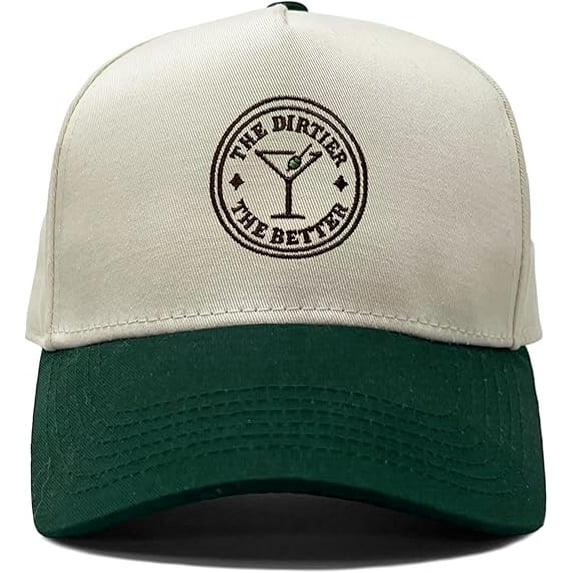 The Dirtier The Better Hat, Funny Dirty Martini Trucker Cap, Embroidered Cocktail Quote Hat, Retro Style Party Hat for Women Who Love a Good Drink