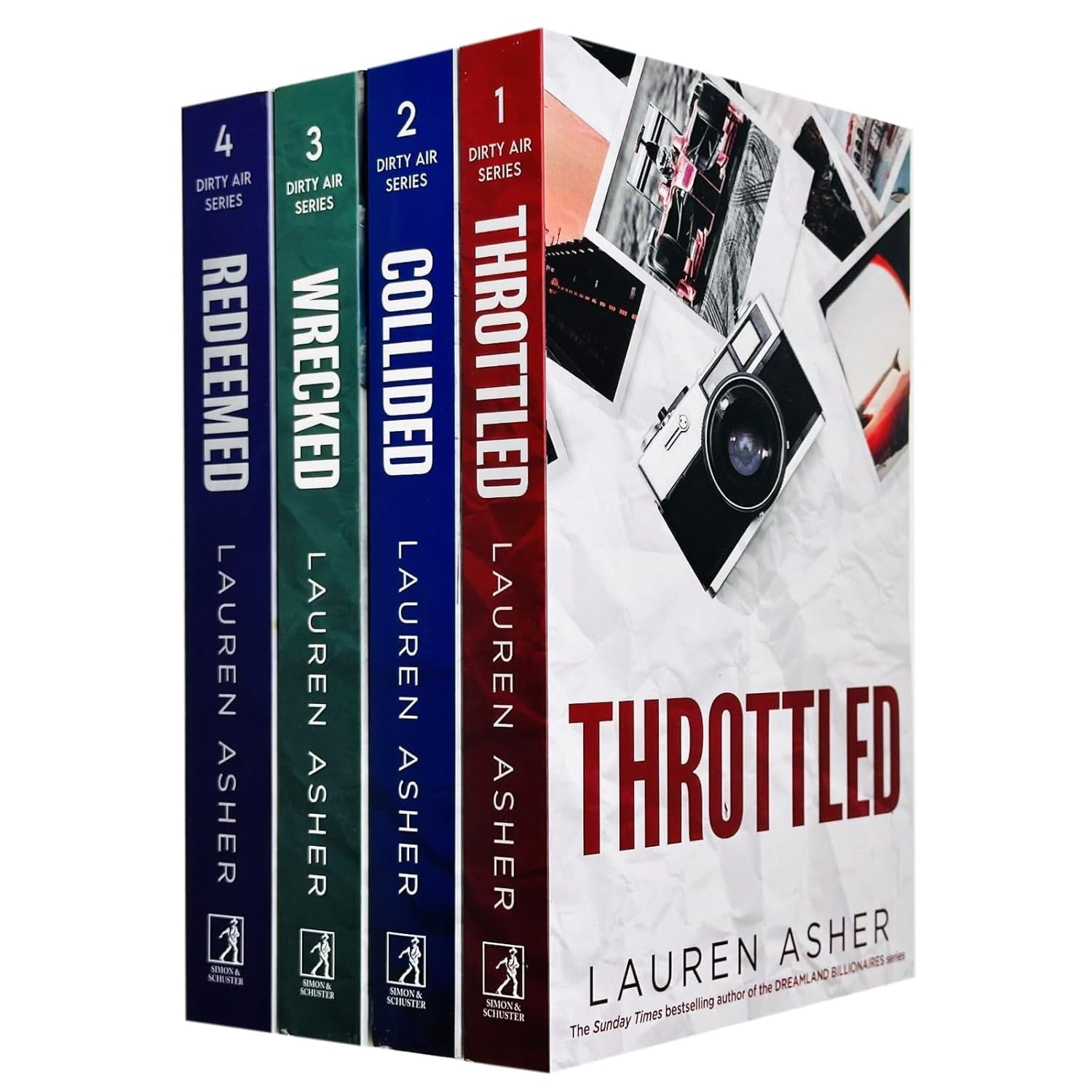 The Dirty Air Series 1-4 Books Collection Set By Lauren Asher (Throttled, Collided, Wrecked \u0026 Redeemed)