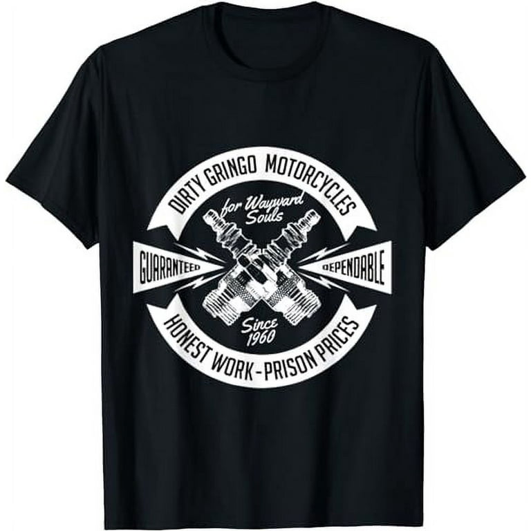 The Dirty Gringo Crossed Spark Plugs Ratrod T-Shirt The Dirty Gringo Crossed Spark Plugs Ratrod T-Shirt