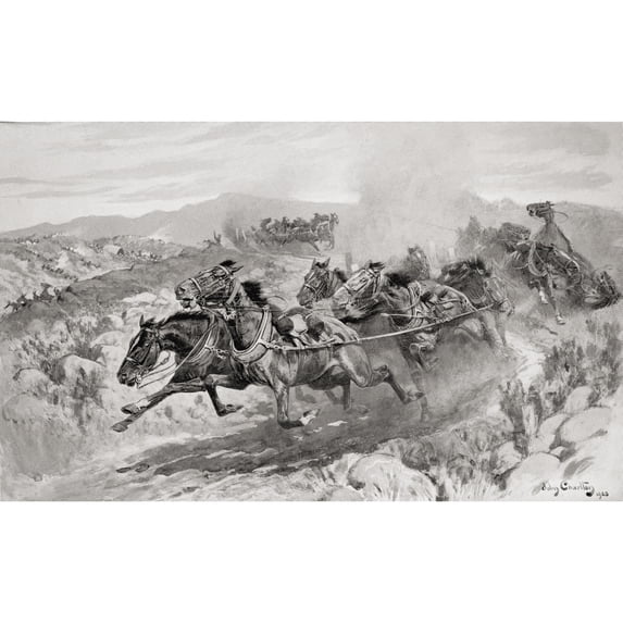 Posterazzi The Disaster At Koornspruit, South Africa, 30th March 1900 Driverless Teams Stampeding During The Second Boer War From The Book South Africa & The Transvaal War by Louis Creswick