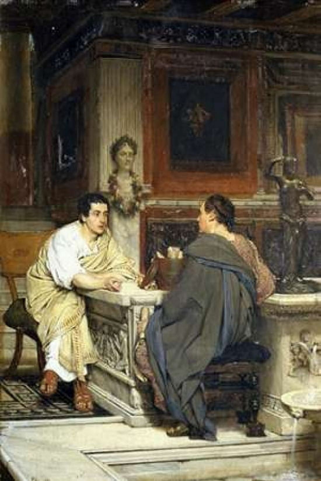 The Discourse a Chat Canvas Art - Sir Lawrence Alma-Tadema (24 x 36)