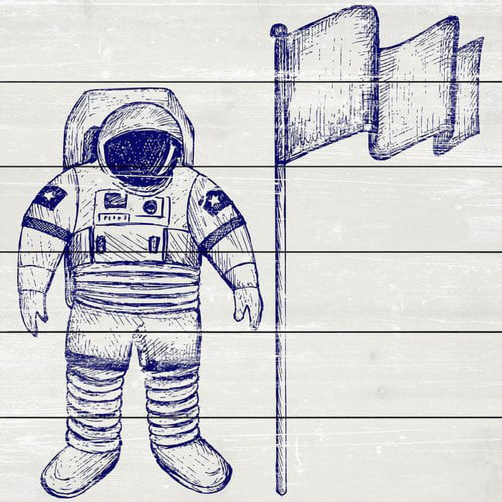 The Discoverer Painting Print on White Wood