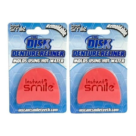 The Disk Denture Reliner Remoldable Re Liner 2 Pack Instant Smile