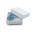 thumbnail image 1 of The Display Guys – Cardboard Jewelry Boxes With Cotton – 100 Pack – White Swirl – #11 (2 1/8" x 1 6/8" x 3/4"), 1 of 6