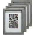 thumbnail image 1 of The Display Guys LUXURY MADE AFFORDABLE (Set of 4) 8”x10” TEMPERED GLASS Photo Frame in Grey Walnut Wood Finish Beveled Profile Elegant Contemporary, 1 of 7