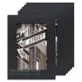 thumbnail image 1 of The Display Guys – Square Profile Picture Frame – Solid Black Wood with Mat – Wall Mounted – Tabletop Display - 5" x 7" - Set of 6, 1 of 7