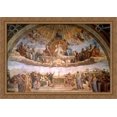 thumbnail image 1 of The Disputation of the Holy Sacrament 40x28 Large Gold Ornate Wood Framed Canvas Art by Raphael, 1 of 2