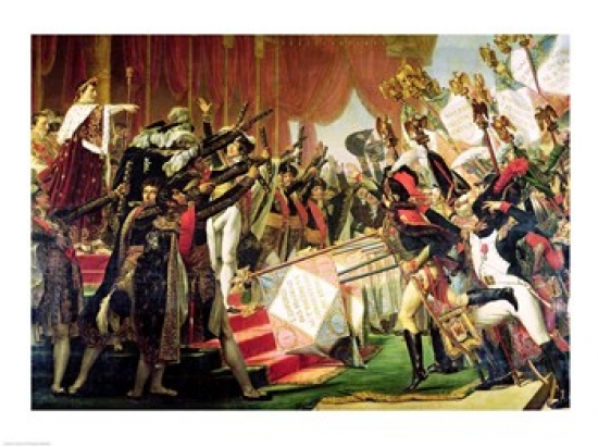 The Distribution of the Eagle Standards 5th December 1804 detail of the standard bearers Canvas Art - Jacques-Louis David (24 x 18)