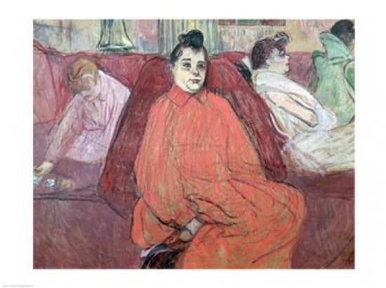 The Divan 1893 Canvas Art - Henri de Toulouse-Lautrec (36 x 24)