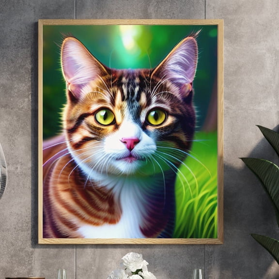 The Divine Feline - Cat Portrait Canvas Wall Art