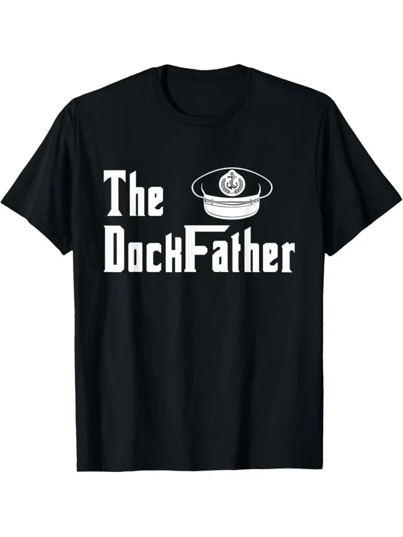 The Dock Father Captain Of The Boat Dad Funny Fathers Day T-Shirt Gift for Dad,