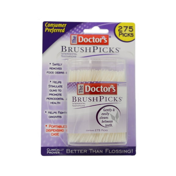The Doctor's BrushPicks Interdental Toothpicks, 275 Pieces per Pack (1-Pack)
