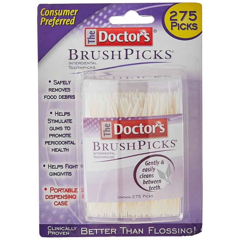 The Doctor's BrushPicks Interdental Toothpicks, Helps Fight