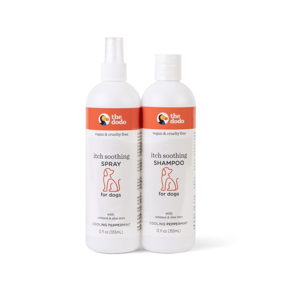 The Dodo Itch Relieving Shampoo & Spray Bundle for Dogs Scent Free