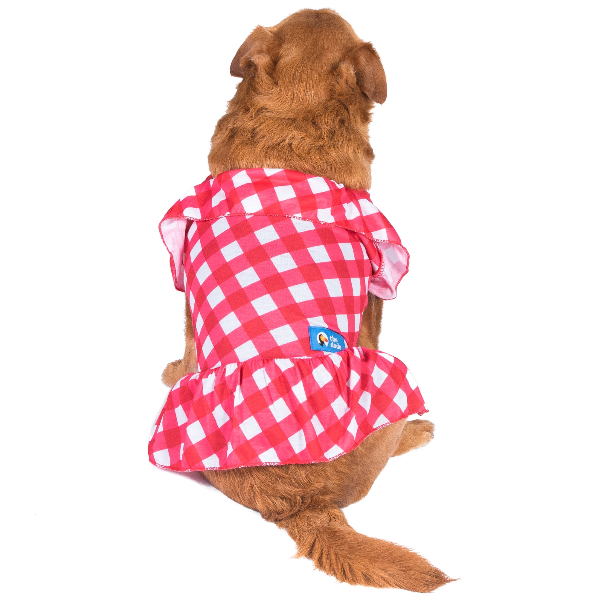 The Dodo Red Plaid Summer Dress for Dogs x-Small