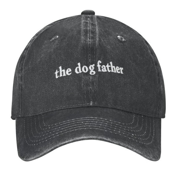 The Dog Father Print Vintage Wash Dad Hat Adjustable Curved Brim Baseball Cap,Made In USA,Casual Outdoor Sports Fishing Cap for Men and Women