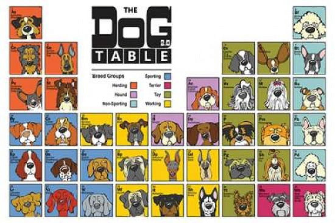 The Dog Table Canvas Art - Angry Squirrel Studio (12 x 18)