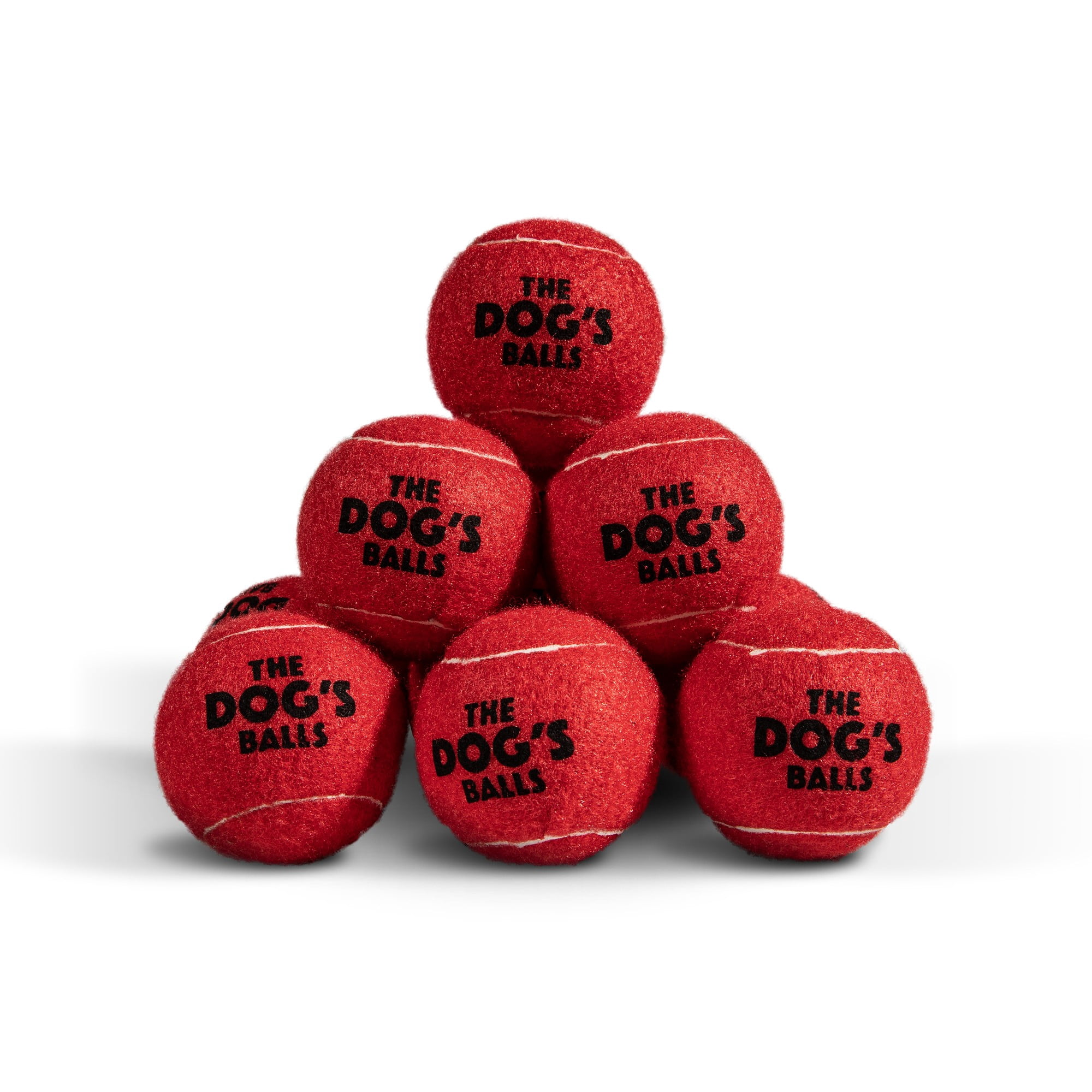 The Dog's Balls, Dog Tennis Balls, 12-Pack Red, 2.5 Inches Diameter Dog Toy, Strong Dog & Puppy Ball for Training, Play, Exercise & Fetch