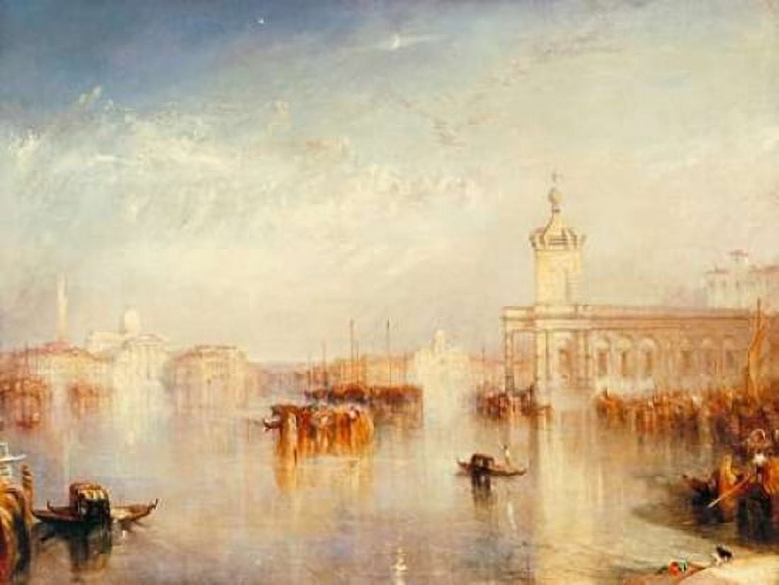 The Dogana - San Giorgio - Citella - from the Steps of the Europa Canvas Art - William Turner (22 x 28)