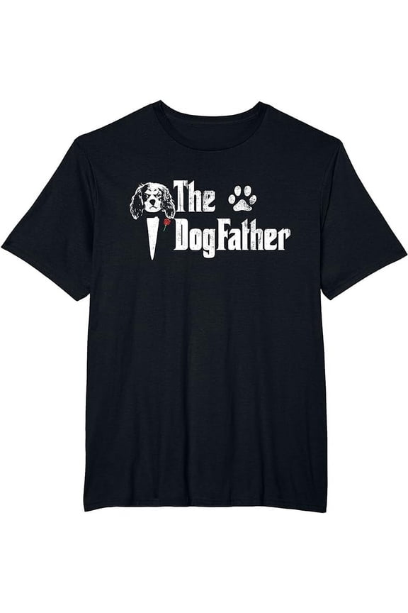 The Dogfather Cavalier king charles spaniel Dog Dad Tshirt