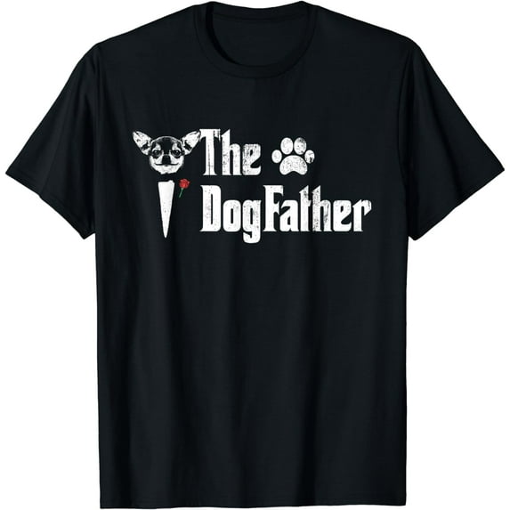The Dogfather Chihuahua Dog Dad Tshirt Father's Day Gift