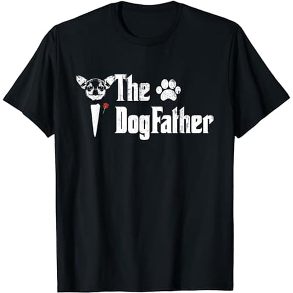 The Dogfather Chihuahua Dog Dad Tshirt Father's Day Gift