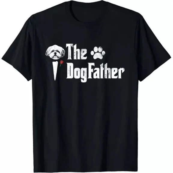 The Dogfather Shih Tzu Dog Dad Tshirt Father S Day Shirt Unisex S-5XL Hot Trending Shirt, Vintage Birthday Gift