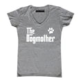 thumbnail image 1 of The Dogmother Dog Lovers Mother's Day Women's V-neck, M, Heather Grey, 1 of 2