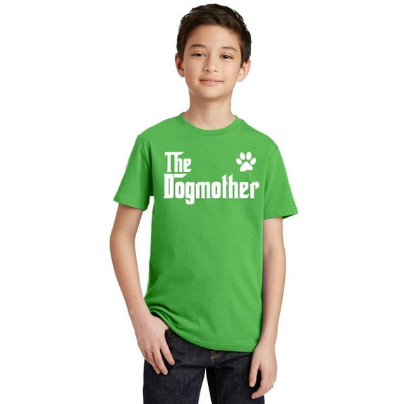 The Dogmother Dog Lovers Mother's Day Youth T-shirt, Youth XS, Green