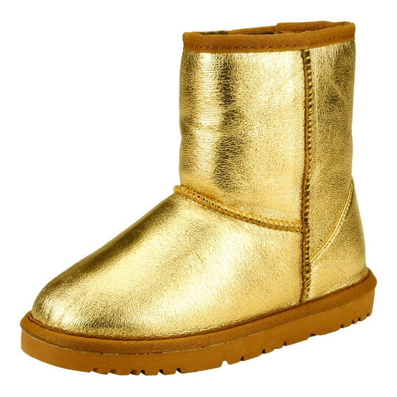 The Doll Maker Girl's Metallic Ankle Strap Fashion Winter Snow Boot (Little Kid/Big Kid) - TD194009-4