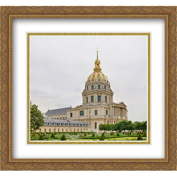 The Dome Church 2x Matted 30x28 Large Gold Ornate Framed Art Print by The Cityscape Art Print Series