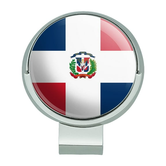 The Dominican Republic Country Flag Golf Hat Clip With Magnetic Ball Marker
