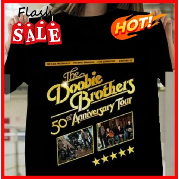 The Doobie Brothers 50th Anniversary T-Shirt Cotton Unisex S-5XL