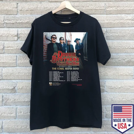 The Doobie Brothers band 2025 Summer Tour UK T Shirt Full Size