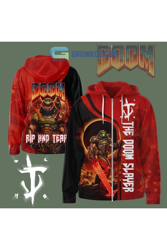 The Doom Slayer Rip And Tear Fan Hoodie Shirts